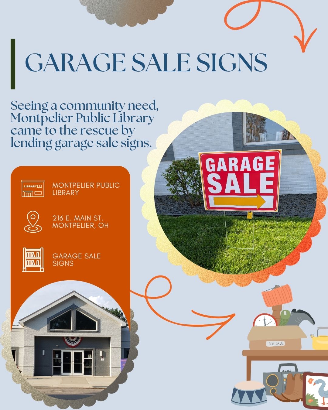 Garage Sale Signs Montpelier Public Library